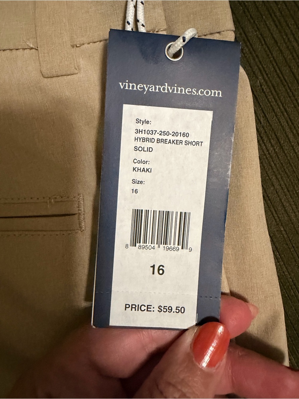 Vineyard Vines Boys Khaki Chino Shorts